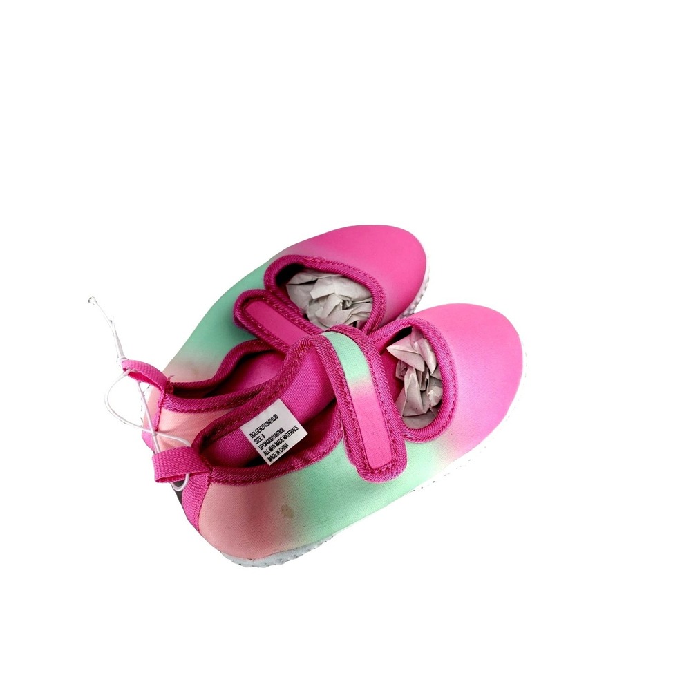 Swiggles Toddler Girl Size 9 Aqua Pink water shoes slip on new